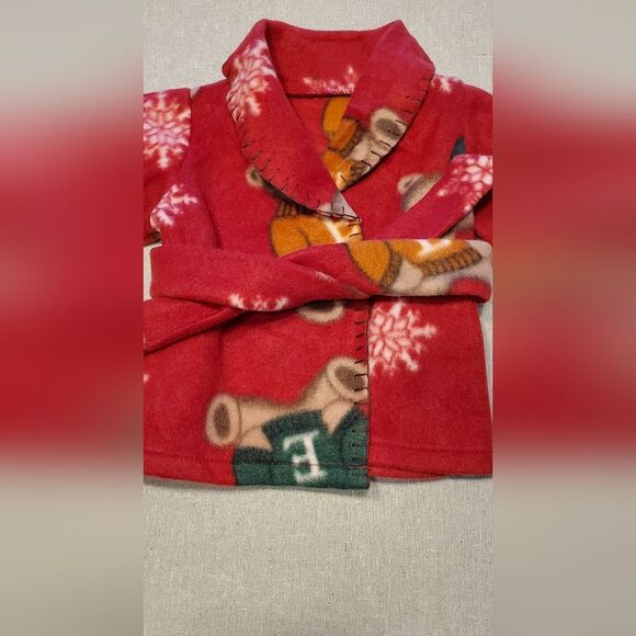 Middleton Reborn Doll Fleece Robe Snowflake Bear Outfit - Picture 2 of 9